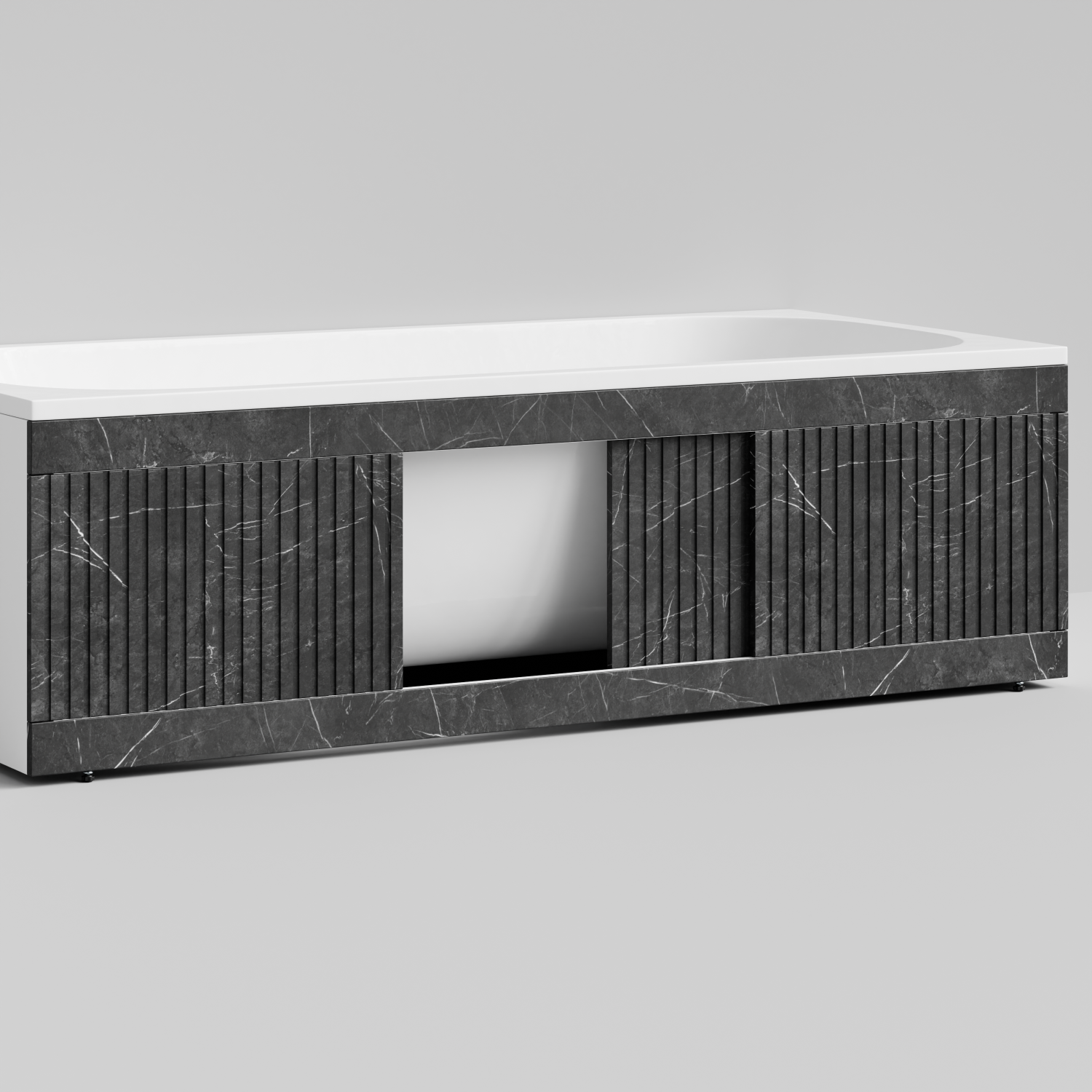 Экран под ванну Vod-ok Тач 180 раздвижной Мрамор Графит софт тач