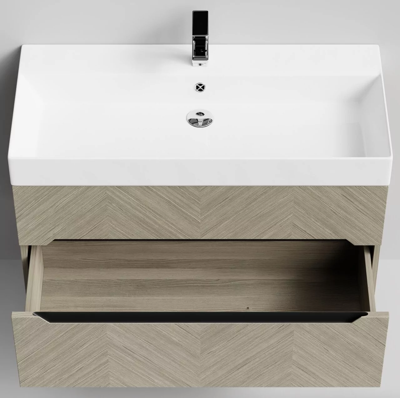 Тумба подвесная Vod-ok Элато 100 с раковиной Stance 100, дуб + 6 цветов от магазина Vanna-Vanna.ru!