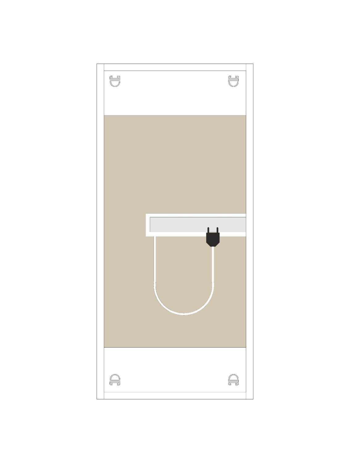 Зеркало-шкаф Style Line Каре 40 свет, сенсор, универсальное