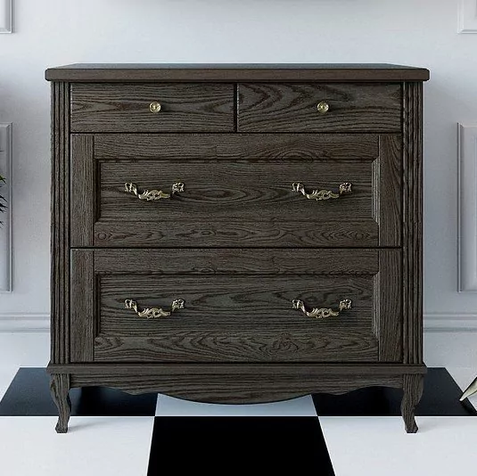 Тумба-комод ValenHouse Лиора 90 четыре ящика, кальяри, ручки бронза