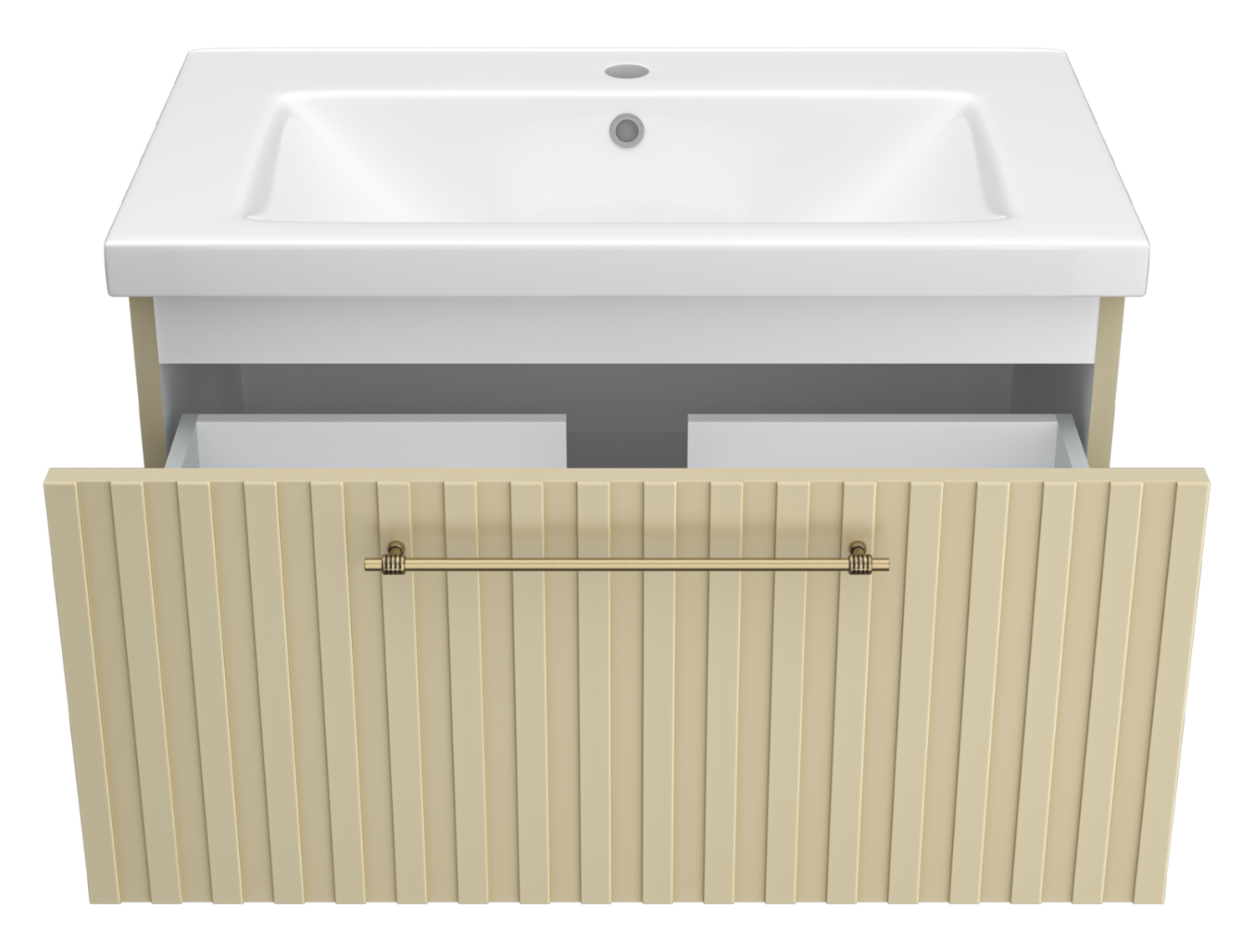 Тумба с раковиной Brevita Alicante 80 подвесная, капучино