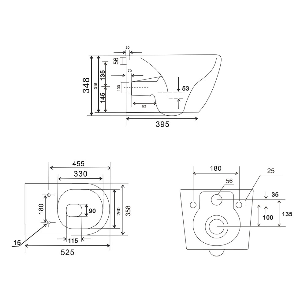 Унитаз подвесной Veconi Ento VEN-52TGR серый матовый