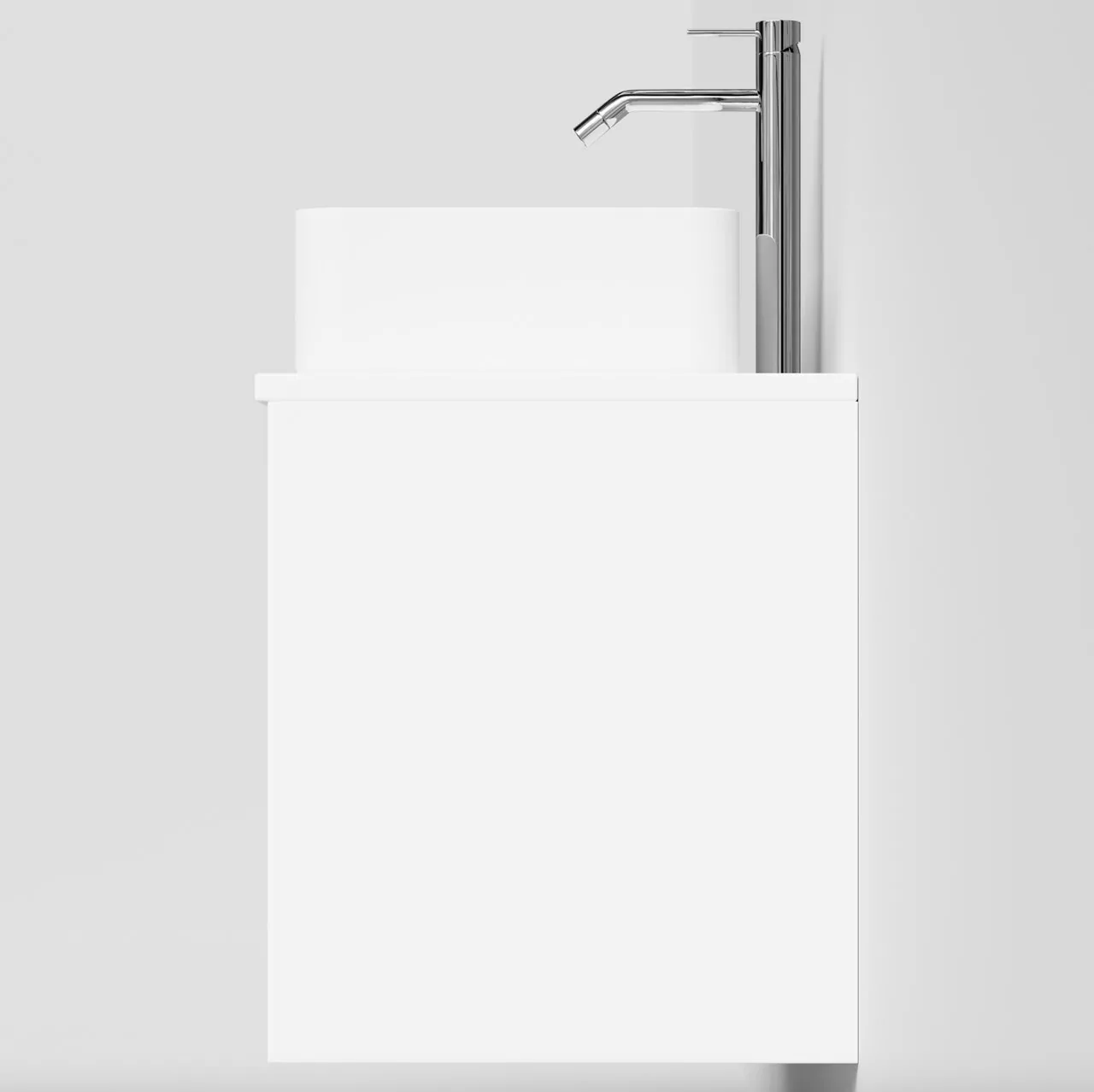 Тумба подвесная Vod-ok Соло 80 с раковиной Олимпия 560, белый + 7 цветов от магазина Vanna-Vanna.ru!