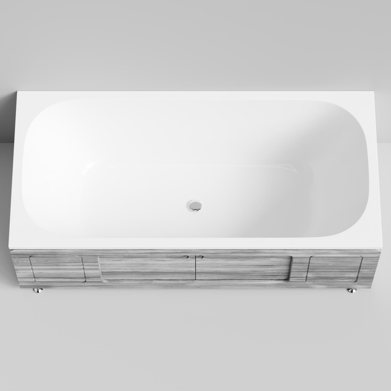 Экран под ванну Vod-ok Лидер 180 раздвижной Лиственница структурная контрастно-серая