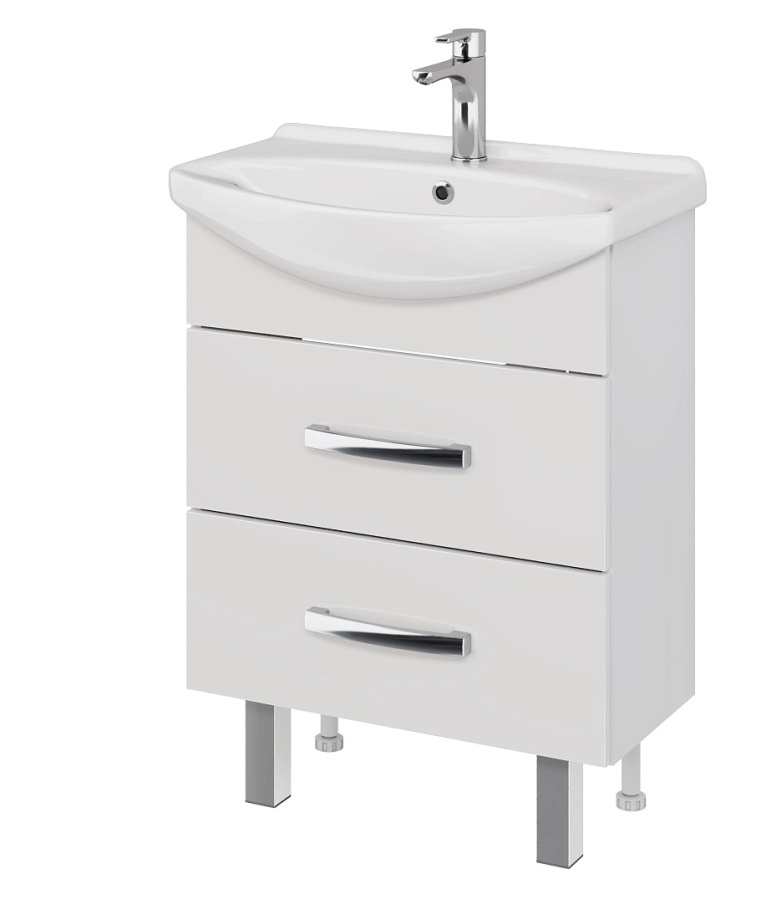 Тумба с раковиной напольная Dreja Alda 65 см, белый