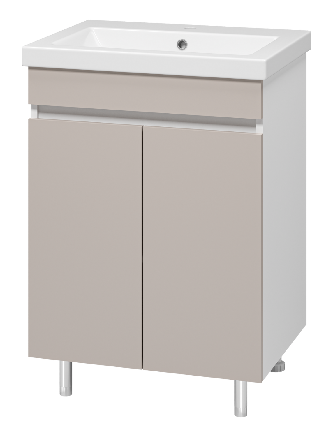 Тумба Misty Майна 60 с раковиной Como 60, напольный, сливки/белый