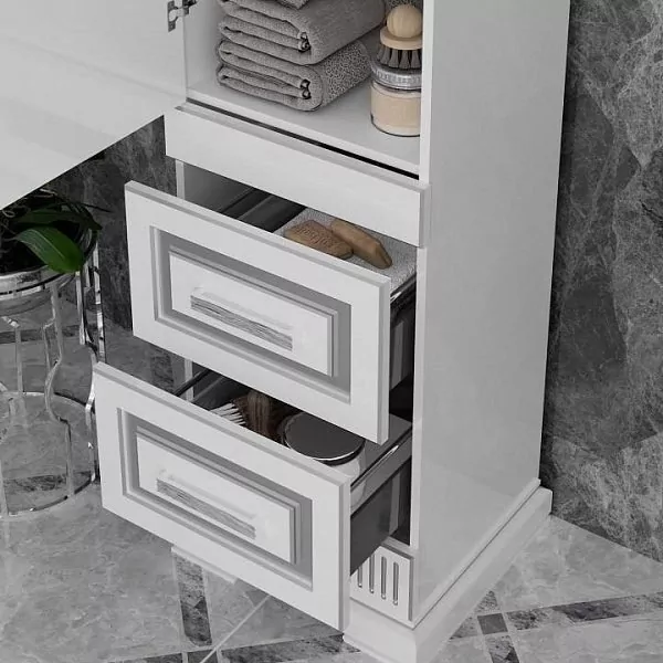 Пенал Opadiris Оникс 50 L белый, серебро