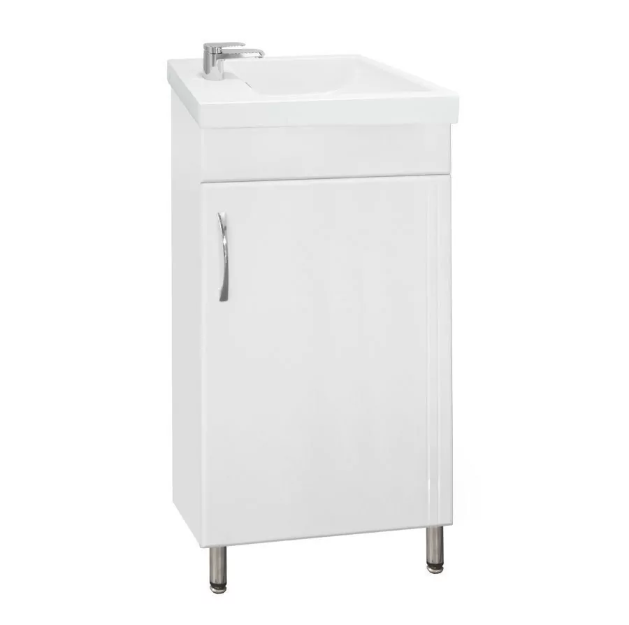 Тумба Style Line Эко Стандарт №1 40 с раковиной Como 40 напольная, белая