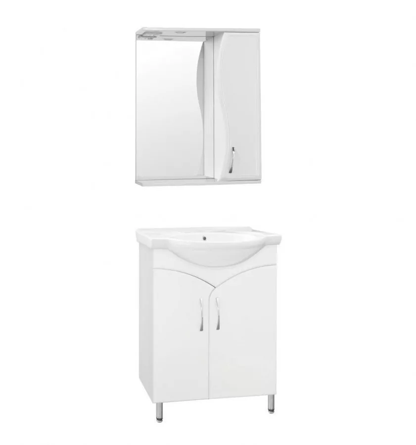 Мебель для ванной Style Line Эко Стандарт №15 60 комплект, напольный, белый