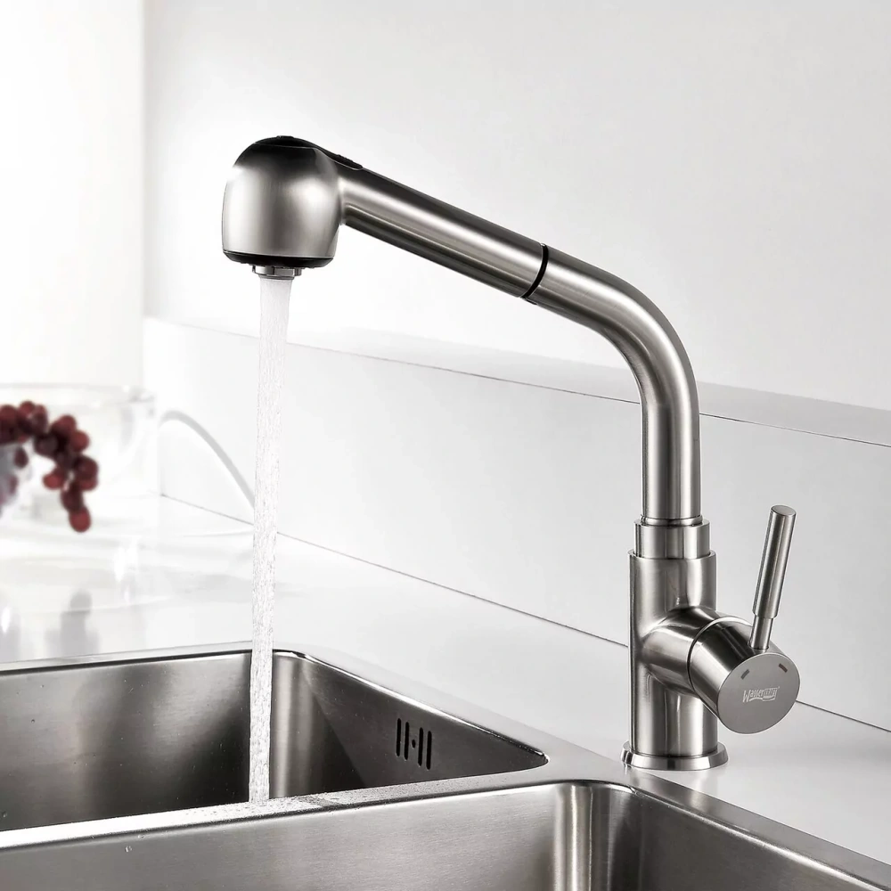 Смеситель для кухни WasserKraft Wern 4266 никель от магазина Vanna-Vanna.ru!