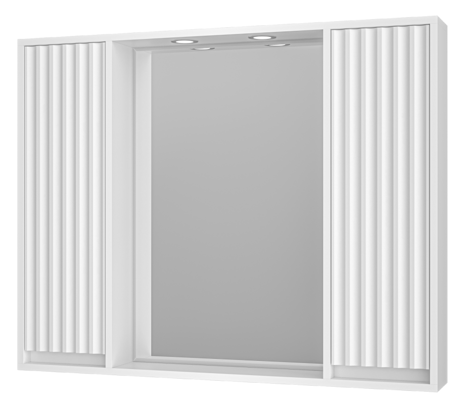 Зеркало-шкаф Brevita Balaton 100, белый