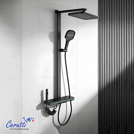 Душевая стойка Ceruttispa NANNI графит