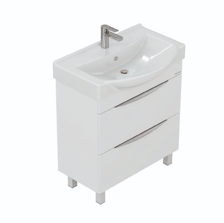 Тумба Onika Навиа 80 с раковиной Беверли 80 напольная, белая