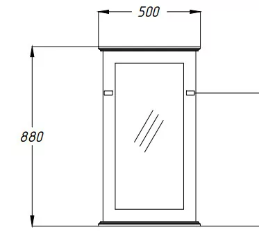 Зеркало Opadiris Палермо 50 светлый орех