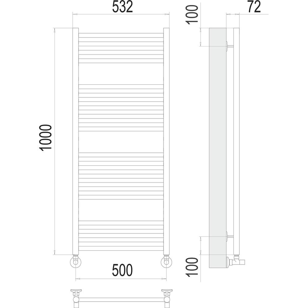 Полотенцесушитель водяной Terminus Аврора П20 50х100