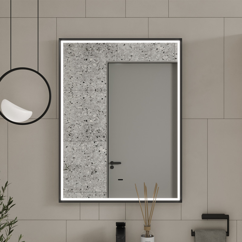 Зеркальный шкаф EQUIL Lago LED 60 черный