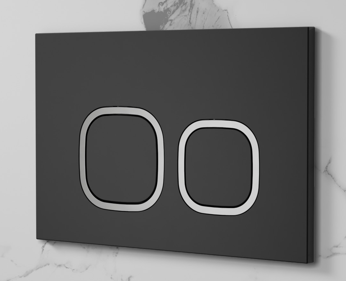 Кнопка смыва Cerutti Spa CR01BK (черная, матовая)