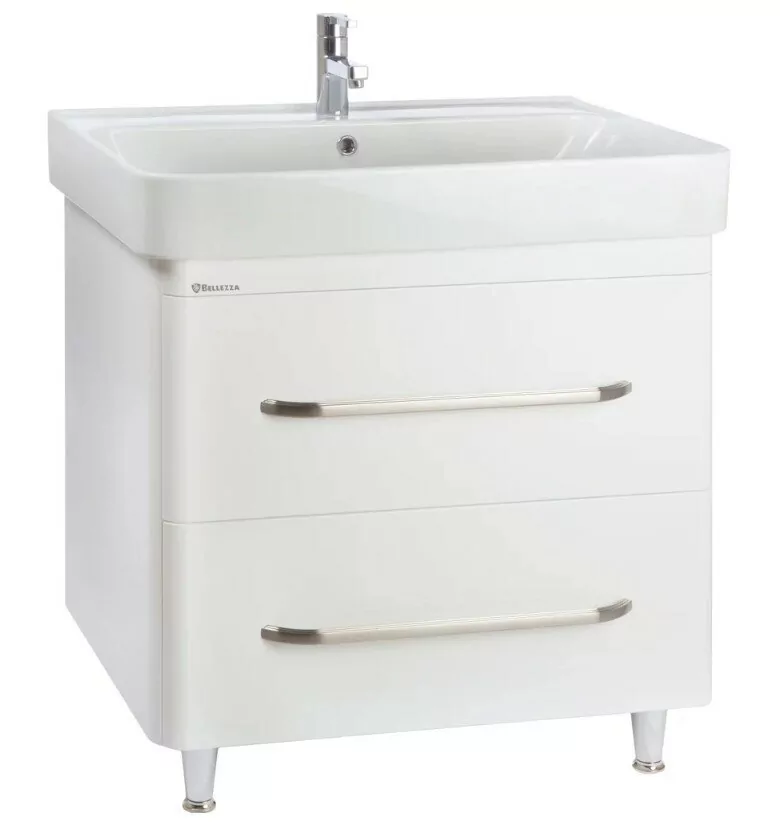 Тумба с раковиной Bellezza Олимпия 60 напольная, белая