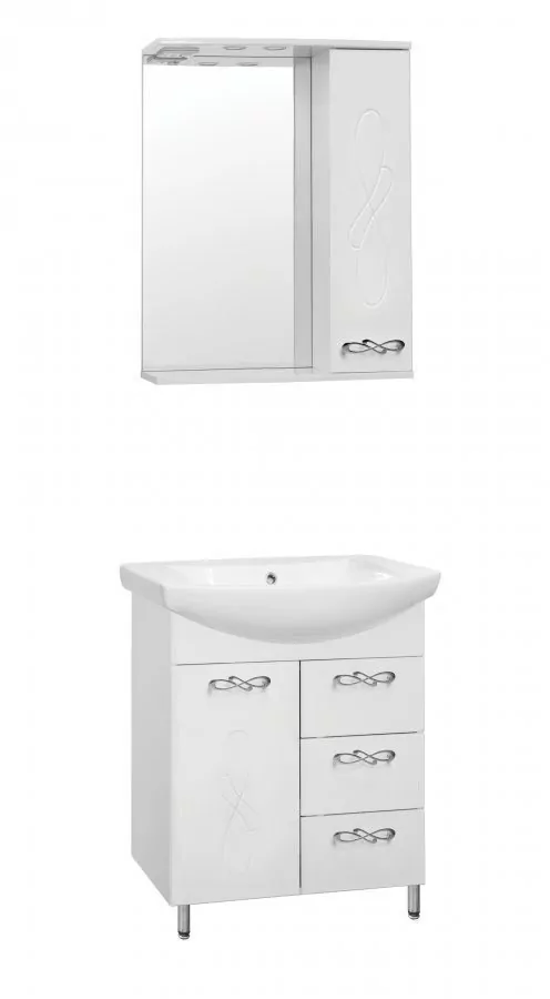 Мебель для ванной Style Line Венеция 65 комплект, напольный, белый