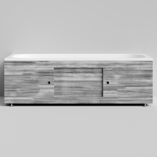 Экран под ванну Vod-ok Купе 180 раздвижной Лиственница структурная контрастно-серая