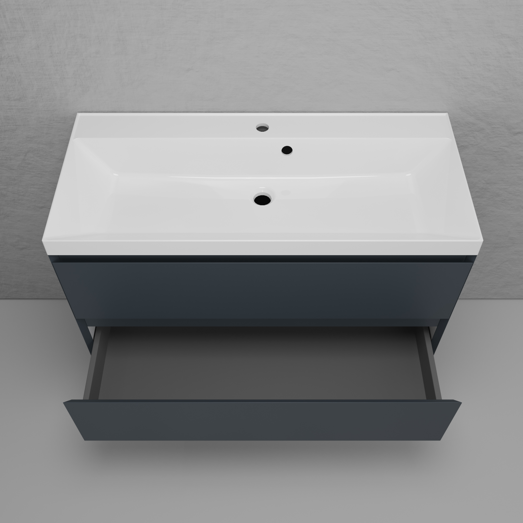 Тумба подвесная Style Line Манхэттен 100 Эмаль, с раковиной Asti 100 белый, графит