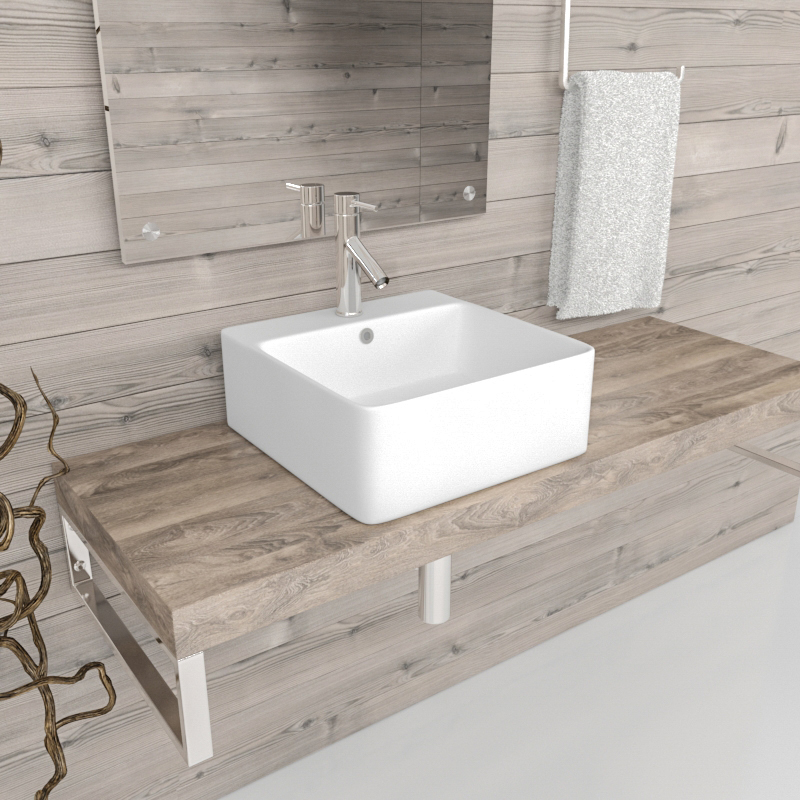 Раковина накладная Esbano CIRCON-46 (white) 460x420x155