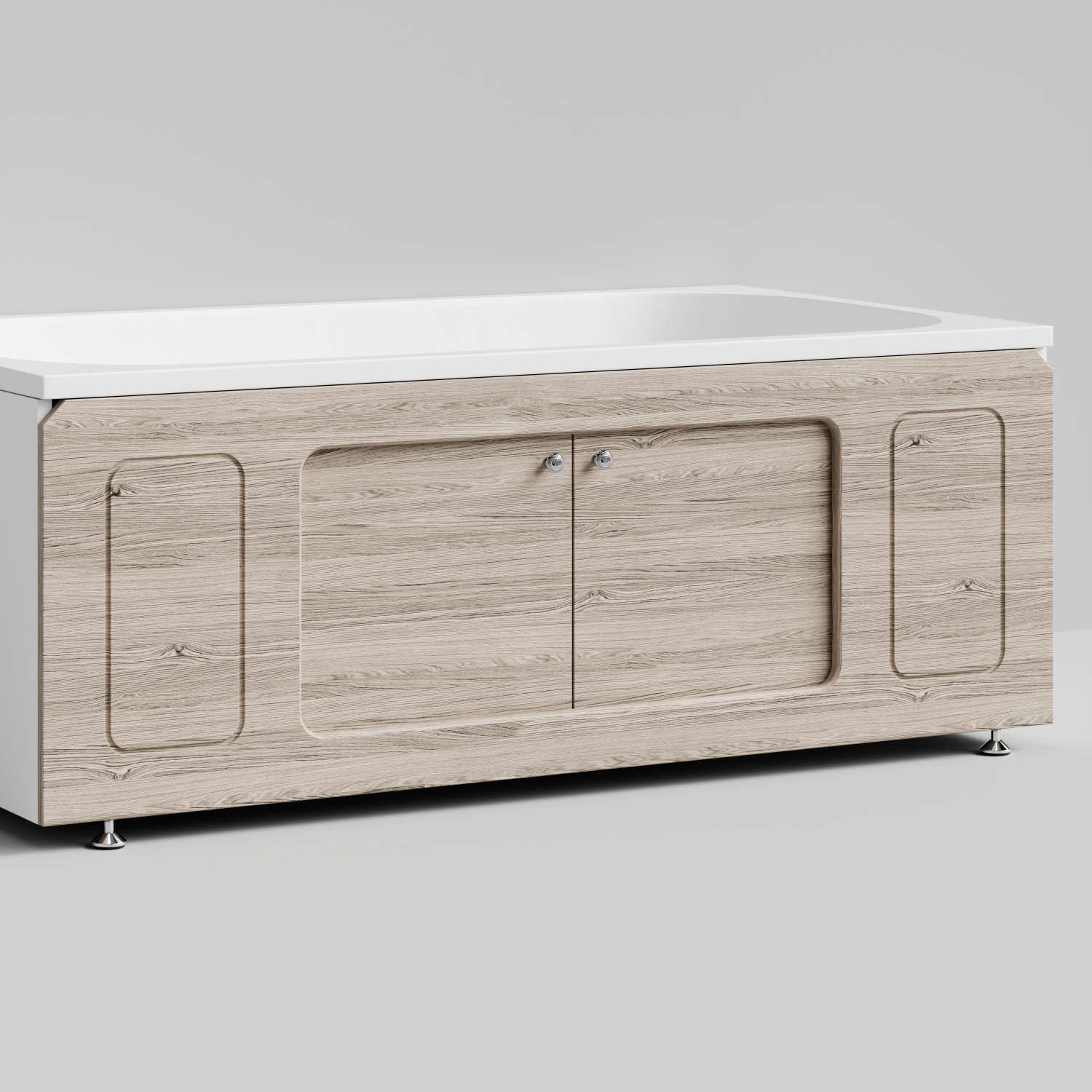 Экран под ванну Vod-ok Лидер 150 раздвижной Дубослив ореховый светлый