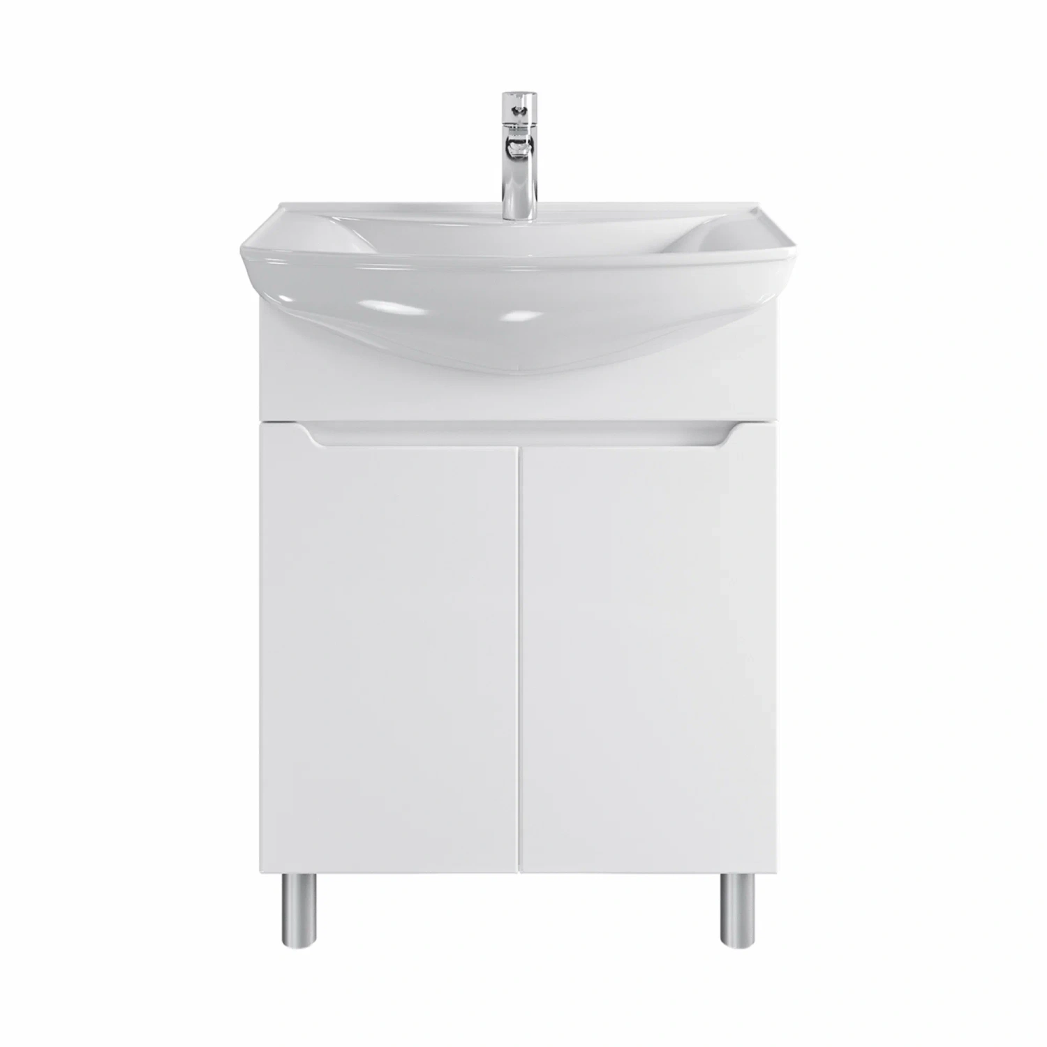 Тумба напольная SanStar Bianca 75 с раковиной Стиль 75, белая