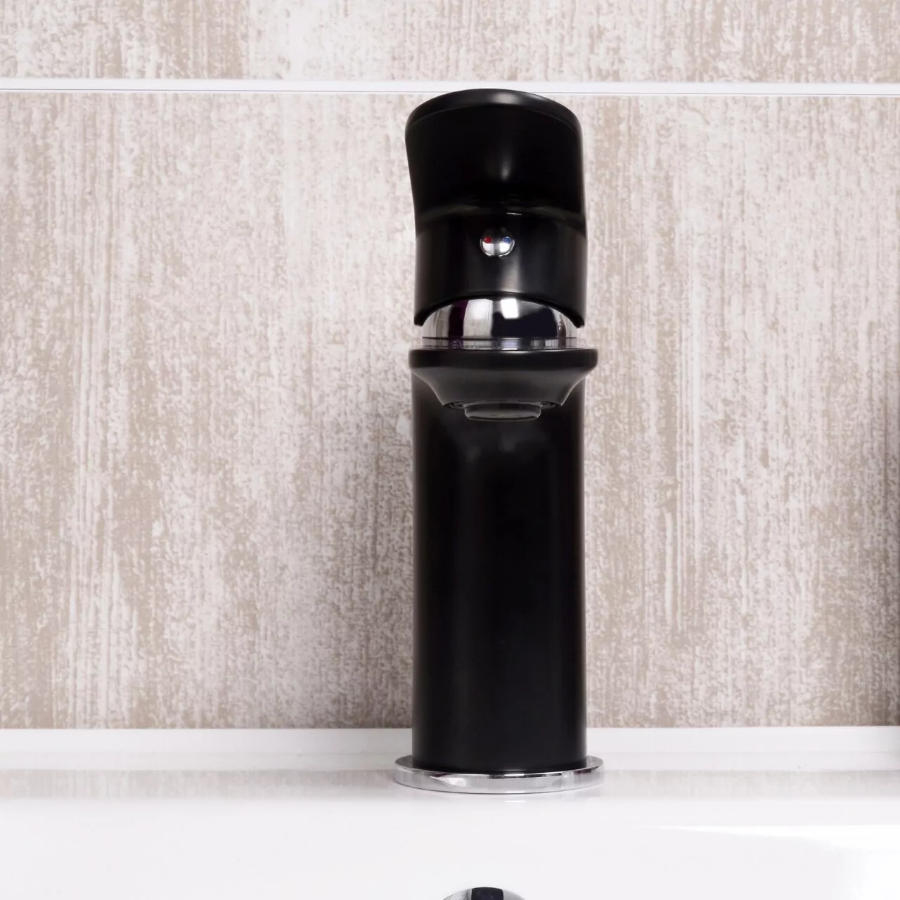 Смеситель для раковины WasserKraft Elbe 7403 черный Soft-touch