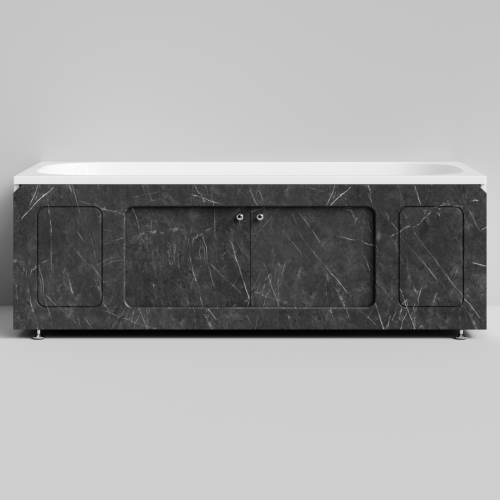 Экран под ванну Vod-ok Лидер 170 раздвижной Мрамор Графит софт тач