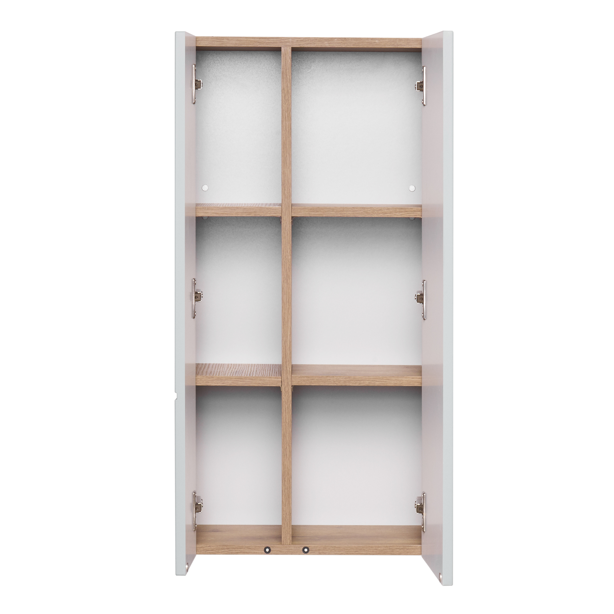 Шкаф навесной Aquaton Мишель 43 две двери, дуб рустикальный, фьорд