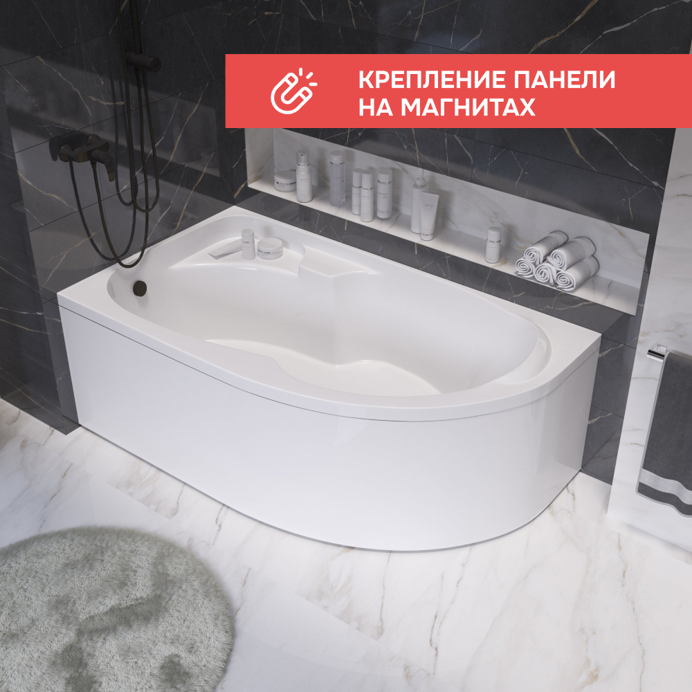 Ванна 1Marka DIANA 150x90 L Комплект Премиум