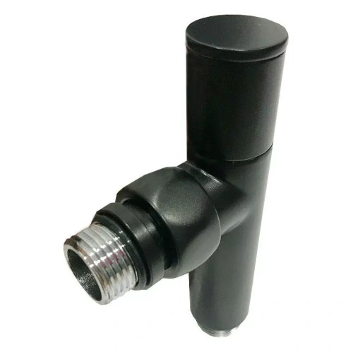 Вентиль запорный угловой Laris 1/2х1/2 ш/ш с отражателем черный матовый ZZ 5101SCH0404ЧМ 2 шт. от магазина Vanna-Vanna.ru!