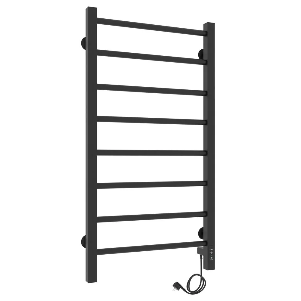 Полотенцесушитель электрический Laris Феличия ЧК П8 400х800 с терморегулятором, правый, черный матовый