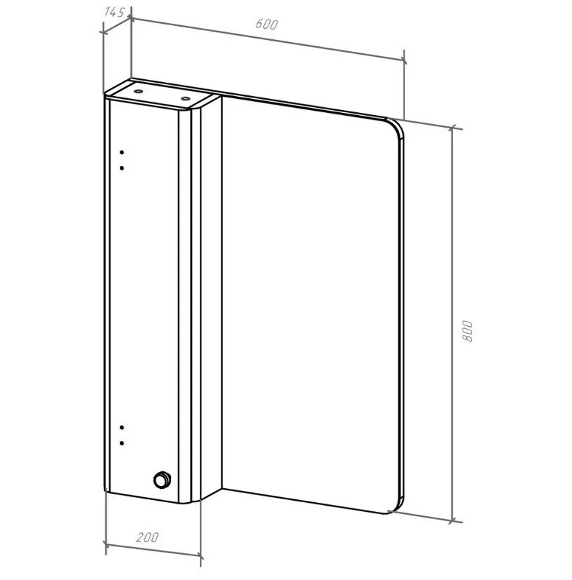 Зеркало со шкафчиком Bellezza Олимпия 60 L орех