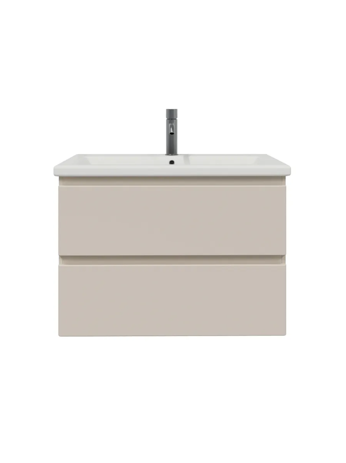 Тумба подвесная SanStar Riana 80 с раковиной Como 80 (комплект), cappuccino