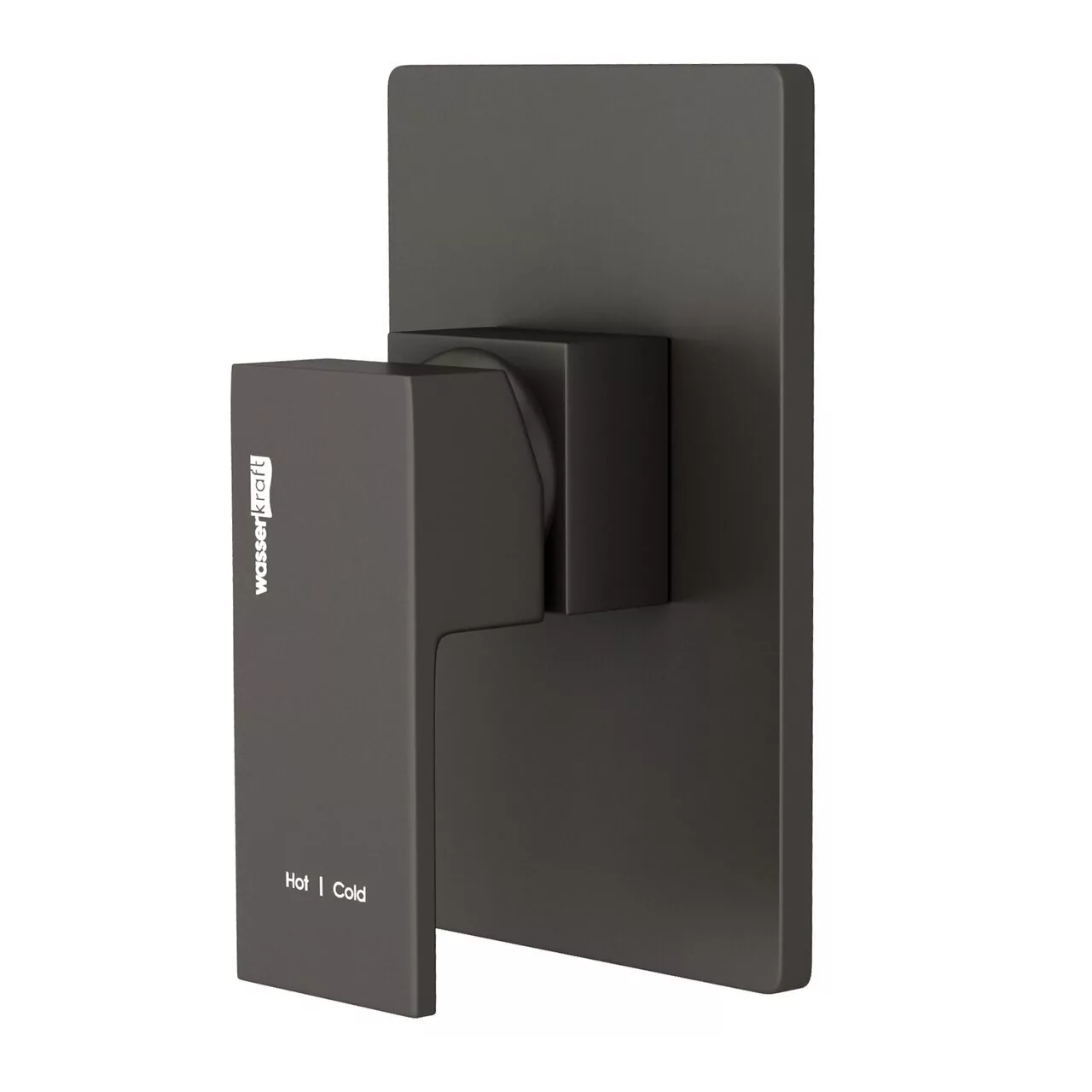 Смеситель WasserKRAFT Abens 2051 встраиваемый, на 1 выход, черный Soft-touch