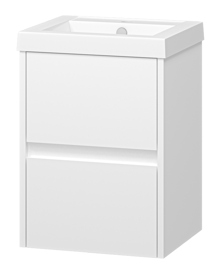 Тумба с раковиной Misty Алиса 40 подвесная, белый