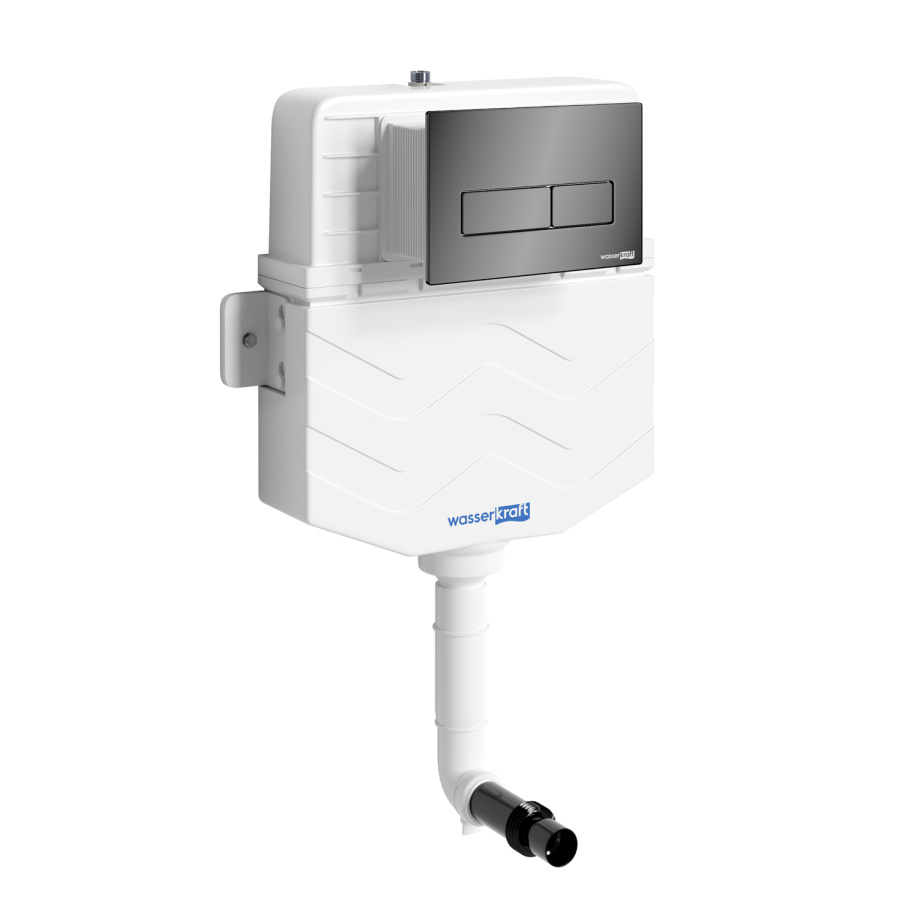 Смывной бачок WasserKraft Aller 10TLT.031.ME.PB03 скрытого монтажа, с кнопкой черный глянец