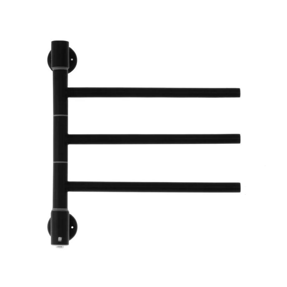 Полотенцесушитель электрический Energy I chrome G3K 44х40 поворотный, черный матовый