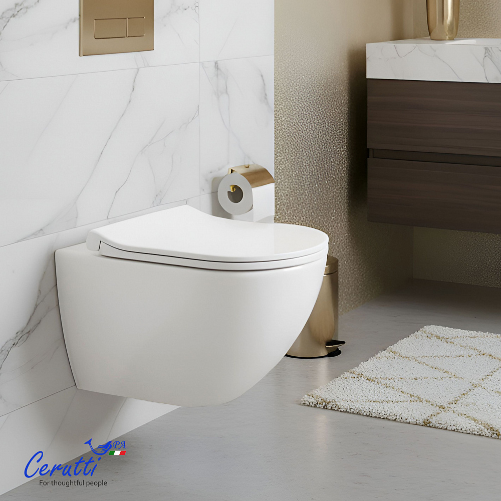 Унитаз подвесной Ceruttispa AMICI Aria Tornado CT11388 безободковый