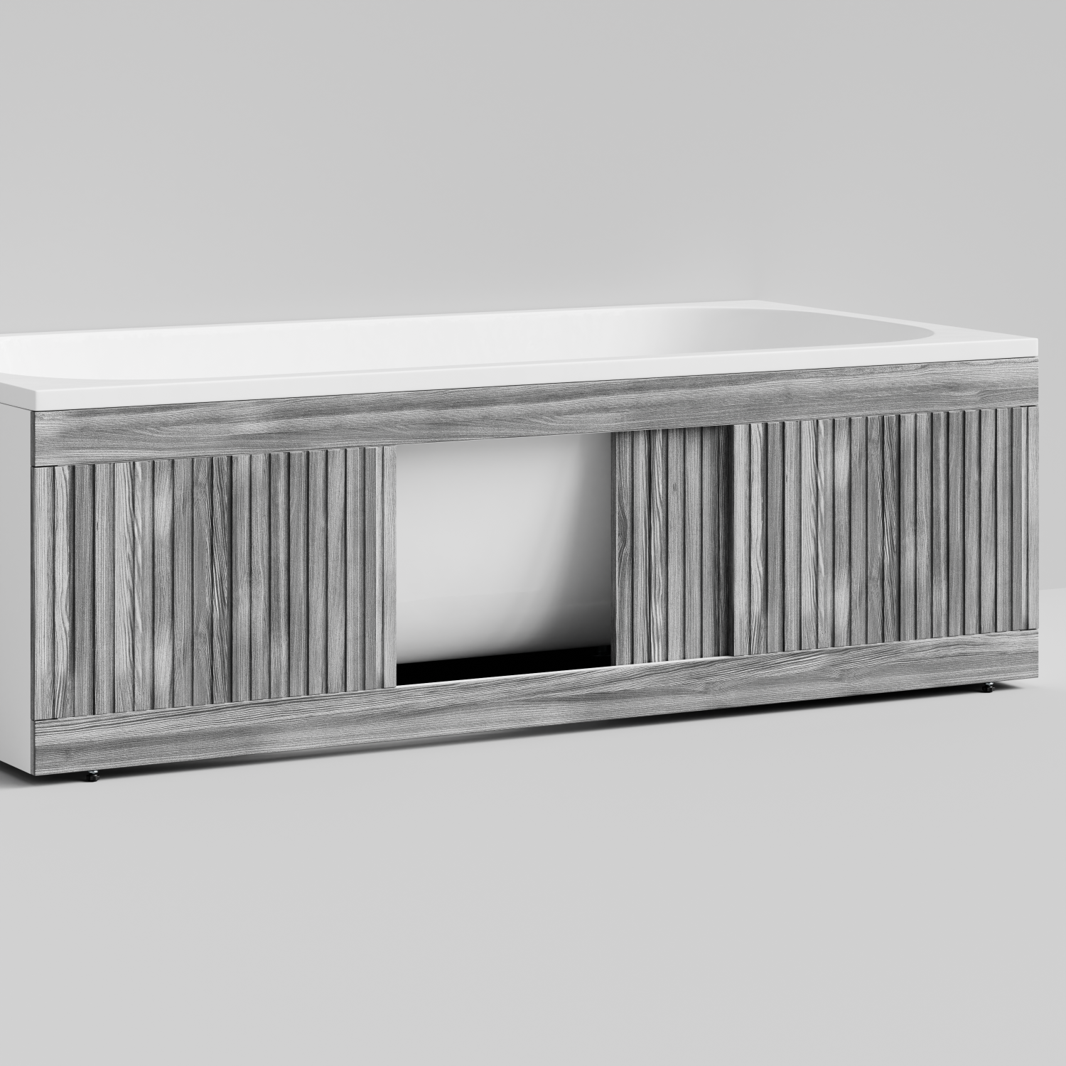 Экран под ванну Vod-ok Тач 170 раздвижной Лиственница структурная контрастно-серая