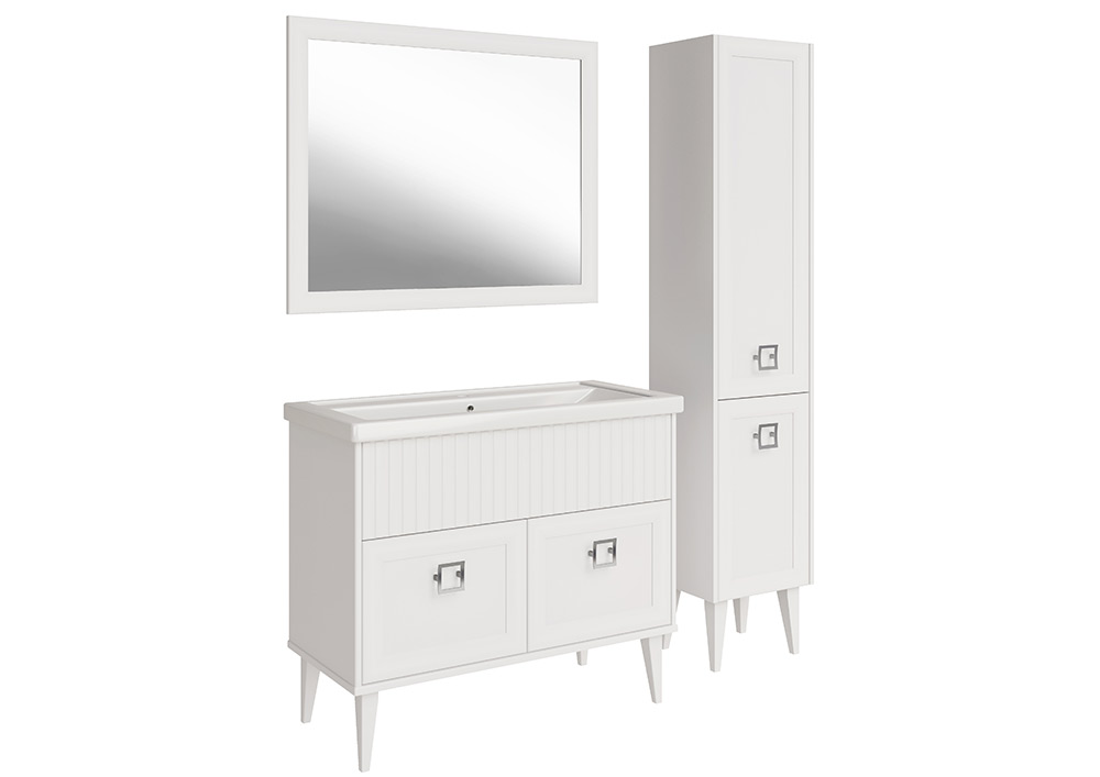 Пенал ASB Woodline Риола 40 R напольный, белый