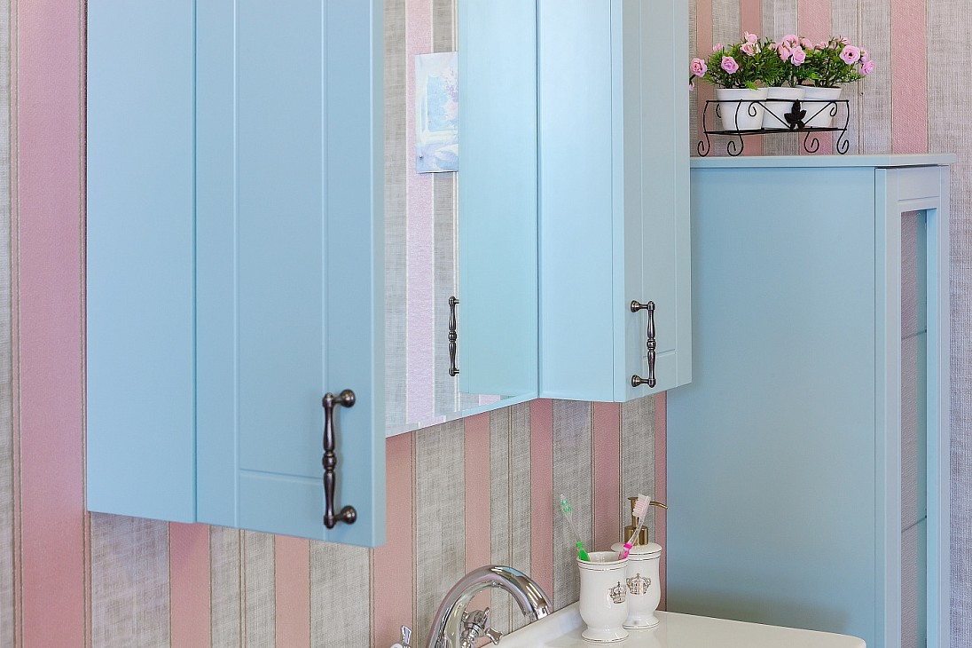 Зеркало с шкафчиком Sanflor Глория 85 R серый