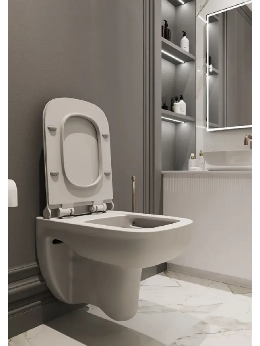 Унитаз подвесной безободковый Terminus Ното 550х350 белый