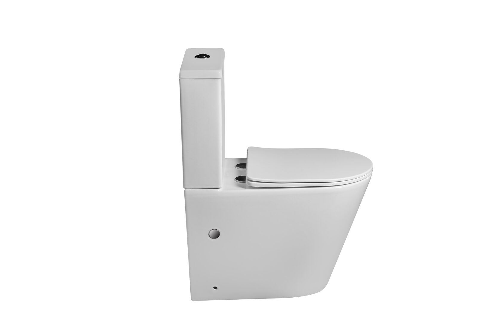 Унитаз SantiLine SL-5014 напольный, безободковый, белый
