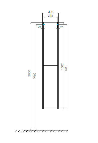 Пенал подвесной Aquaton Йорк 30 L/R, выбеленное дерево