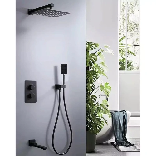 Душевой комплект ALMAes Weber TVZ-0808 черный матовый от магазина Vanna-Vanna.ru!