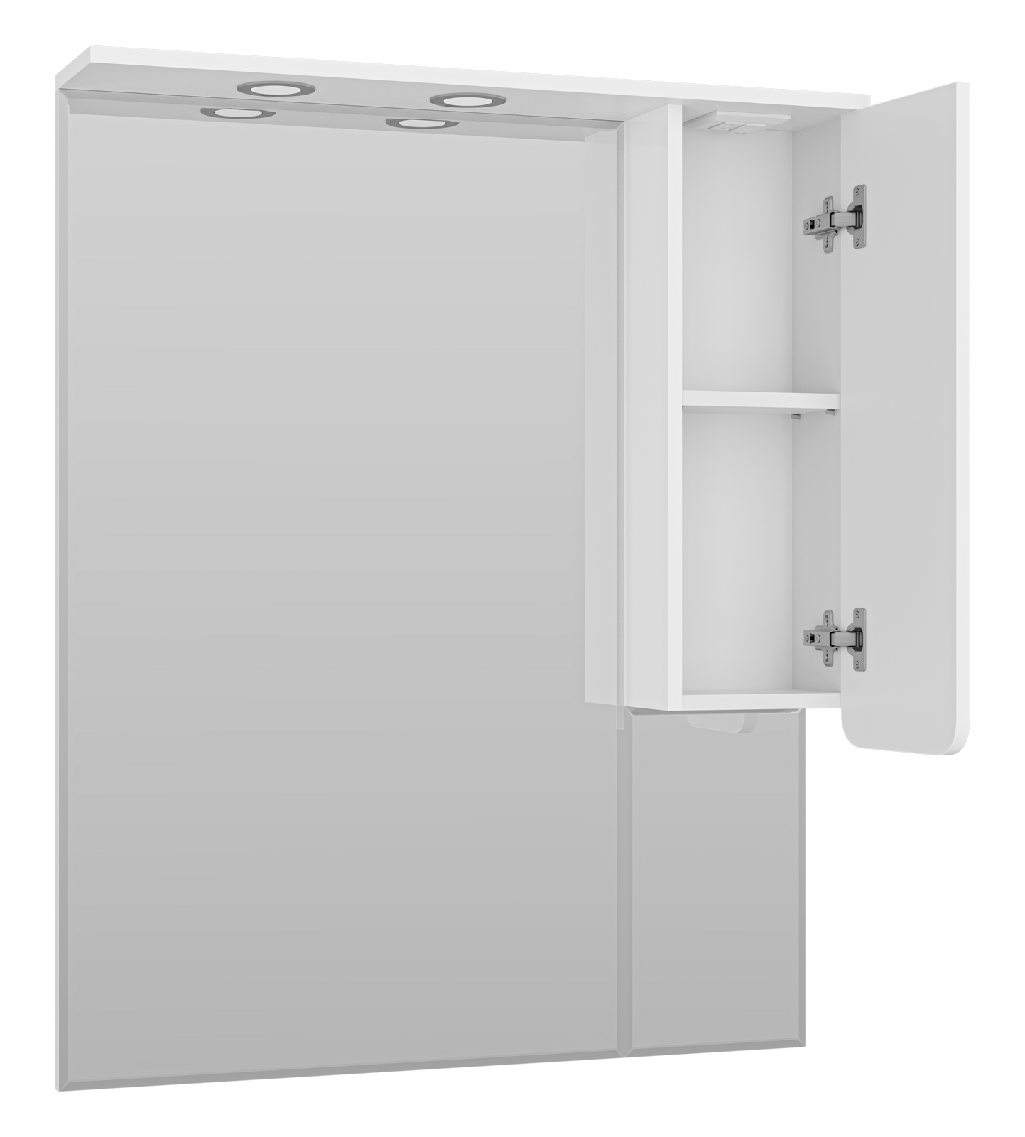 Зеркало-шкаф Misty Чегет 85 R, белый