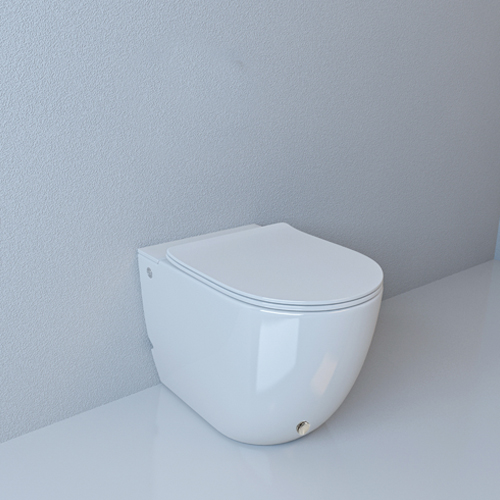 Унитаз Ceruttispa  BARBARIA Pulse CT7264 приставной, импульсный, белый